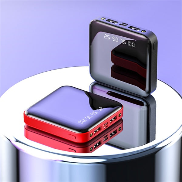 Mini batterie externe 20 000 mAh portable avec affichage numérique miroir