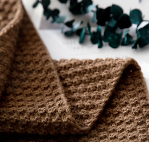 Couverture nordique à franges acrylique – Châle et plaid canapé