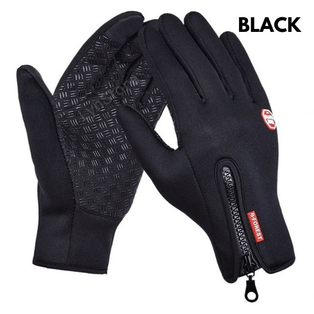 Gants d'hiver tactiles pour la moto, imperméables et doublés polaire, compatibles avec écrans tactiles et adaptés au sport.