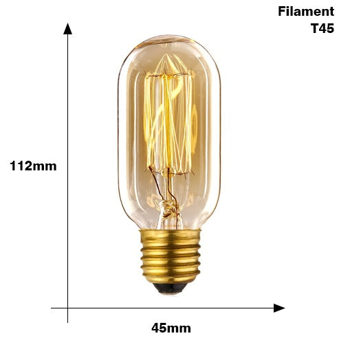 Ampoule Edison E27 220V 40W ST64 A19 T45 G80 G95 G125 Ampoule à filament incandescent Style rétro