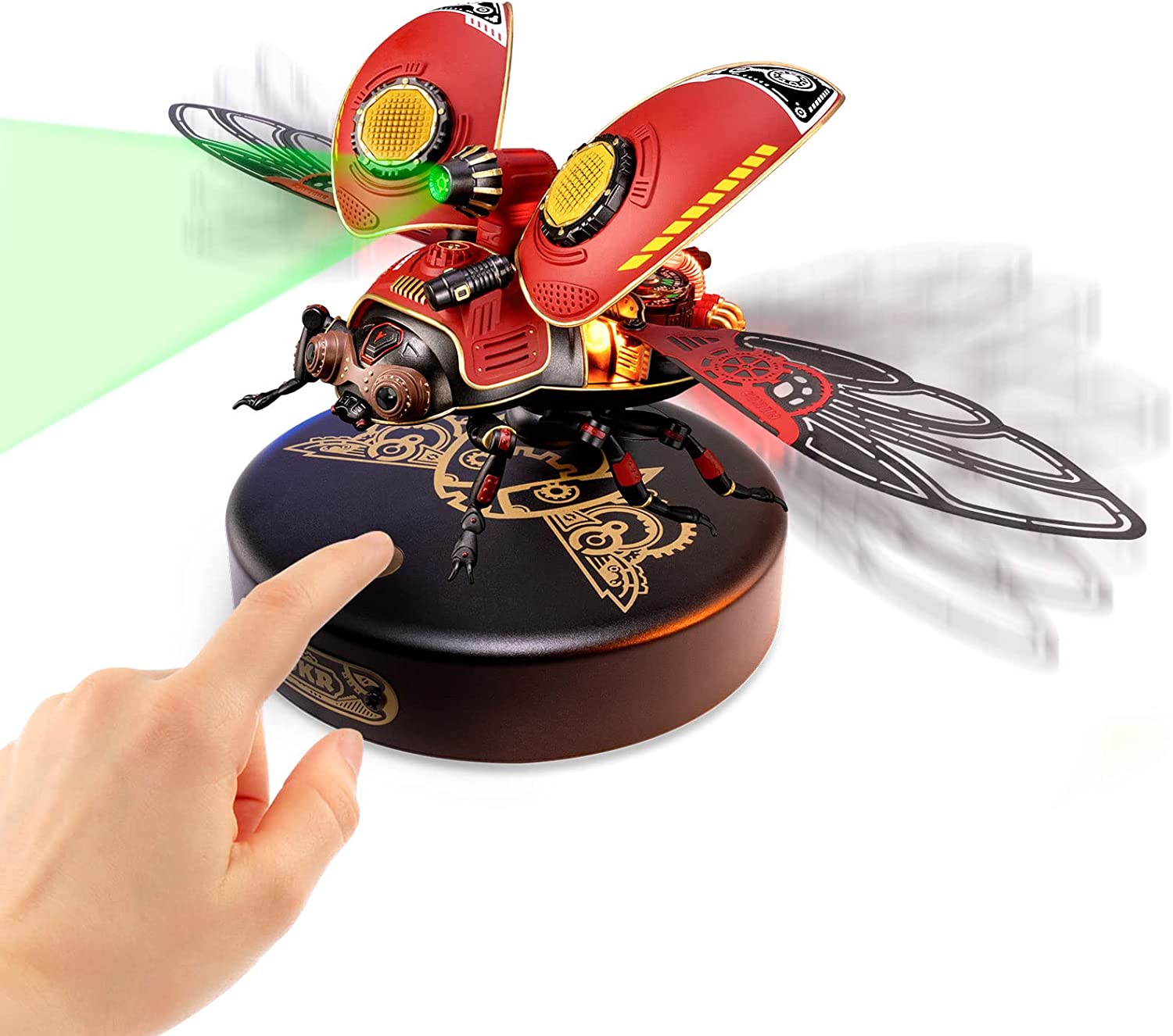 Robotime Rokr Scout Beetle, puzzle 3D en métal, jeu de puzzle style punk, cadeau d'anniversaire, assemblage facile, jouet de conception mécanique à monter soi-même - MI02