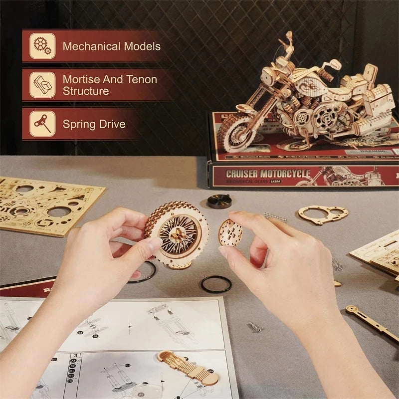 Kit de construction de 420 pièces pour réaliser des maquettes en bois à faire soi-même pour les enfants