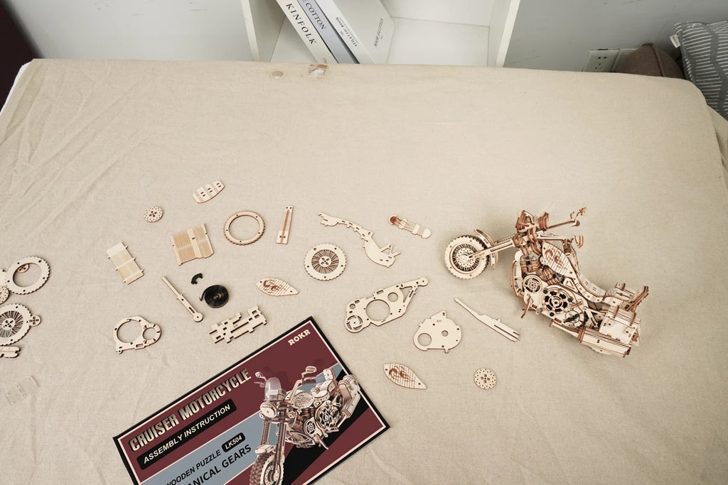 Kit de construction de 420 pièces pour réaliser des maquettes en bois à faire soi-même pour les enfants