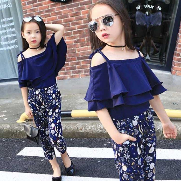 Ensemble fille style western - Mousseline et pantalon court
