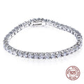 Bracelet en argent S925, longueur de chaîne 17-19 cm (chaîne tennis au choix).