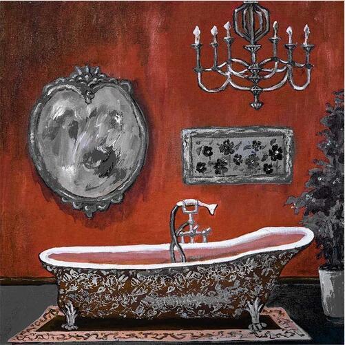 Poster sur toile moderne rétro – Décoration murale salle de bain