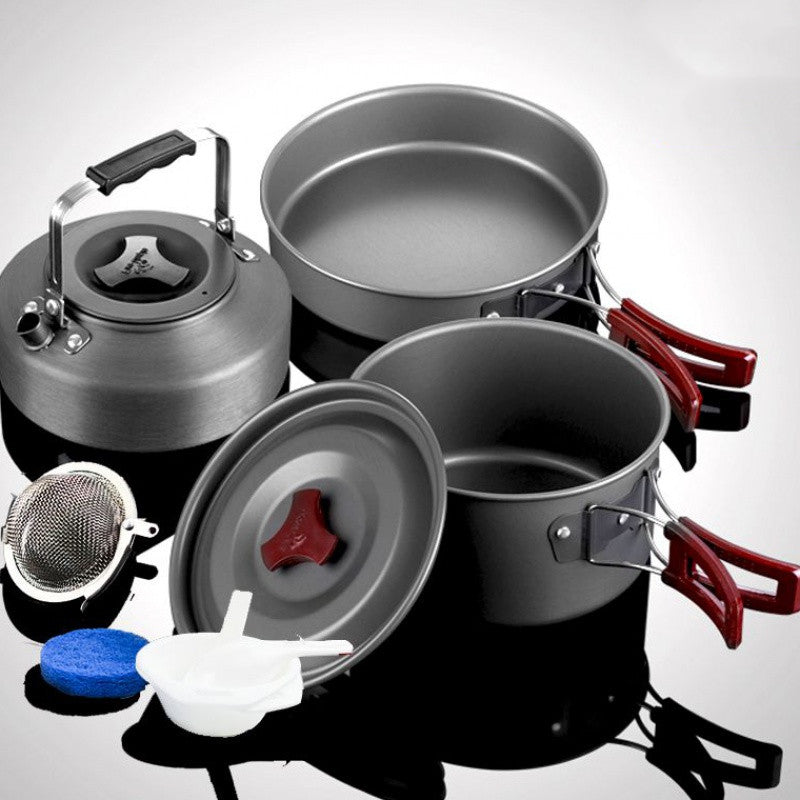 Ensemble de cuisine de pique-nique, ensemble de casseroles de camping, casserole de camping