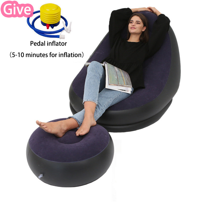 Pouf paresseux avec canapé-lit gonflable