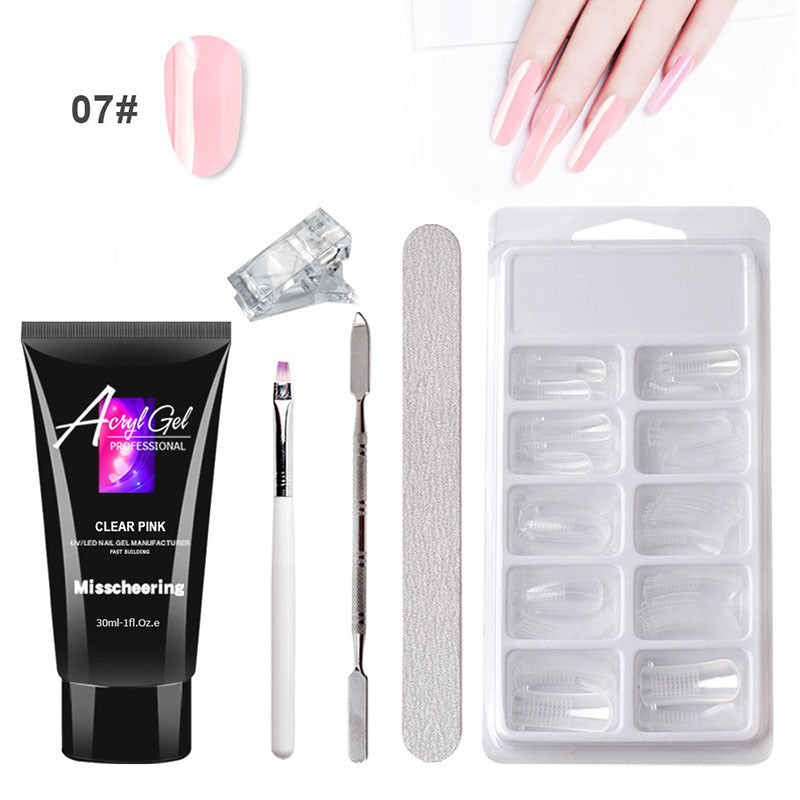 Extension d'ongles en gel sans douleur, sans support papier, kit de gel cristal indolore Quick Model