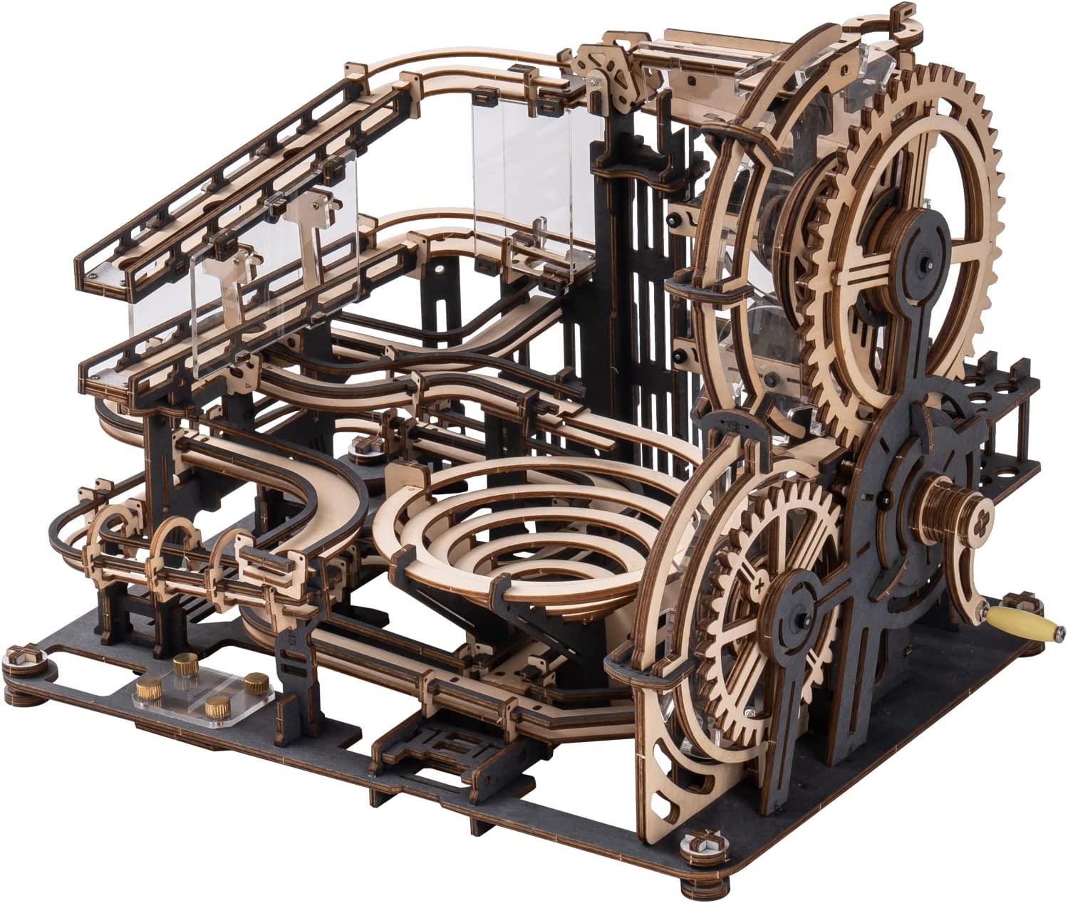 Robotime ROKR Marble Night City, jeu de puzzle en bois 3D, modèle de roue à eau à assembler, jouet pour enfants, cadeau d'anniversaire