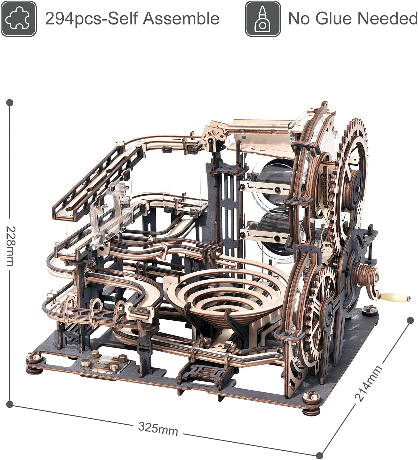 Robotime ROKR Marble Night City, jeu de puzzle en bois 3D, modèle de roue à eau à assembler, jouet pour enfants, cadeau d'anniversaire