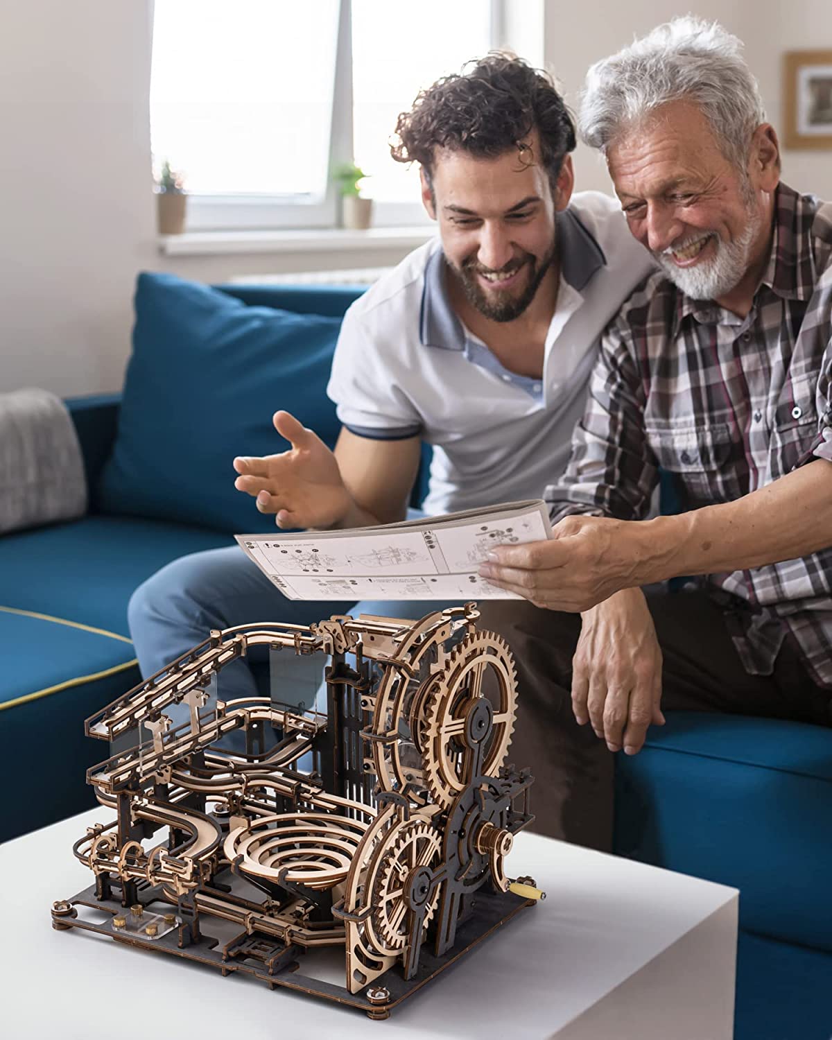 Robotime ROKR Marble Night City, jeu de puzzle en bois 3D, modèle de roue à eau à assembler, jouet pour enfants, cadeau d'anniversaire