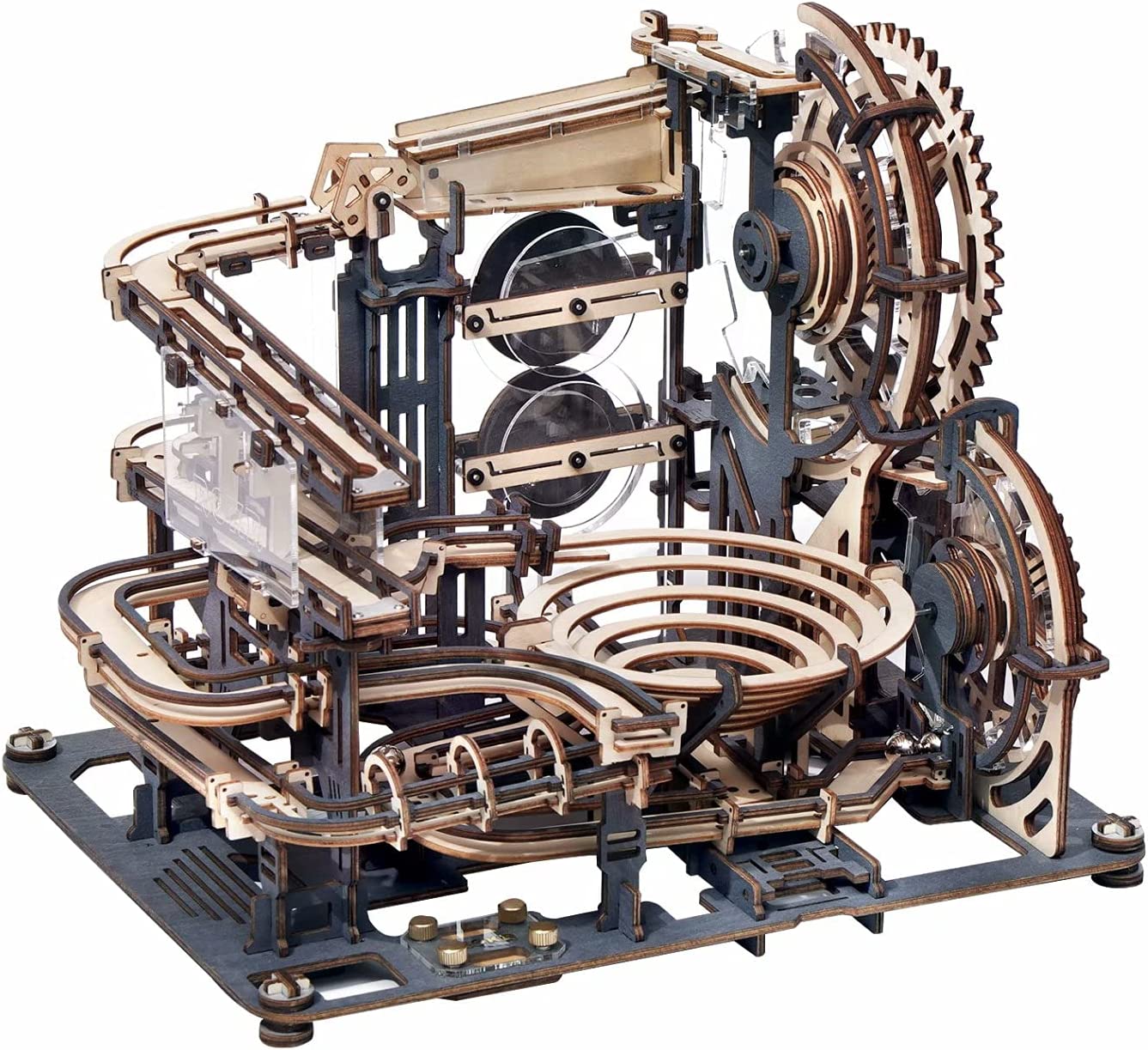 Robotime ROKR Marble Night City, jeu de puzzle en bois 3D, modèle de roue à eau à assembler, jouet pour enfants, cadeau d'anniversaire