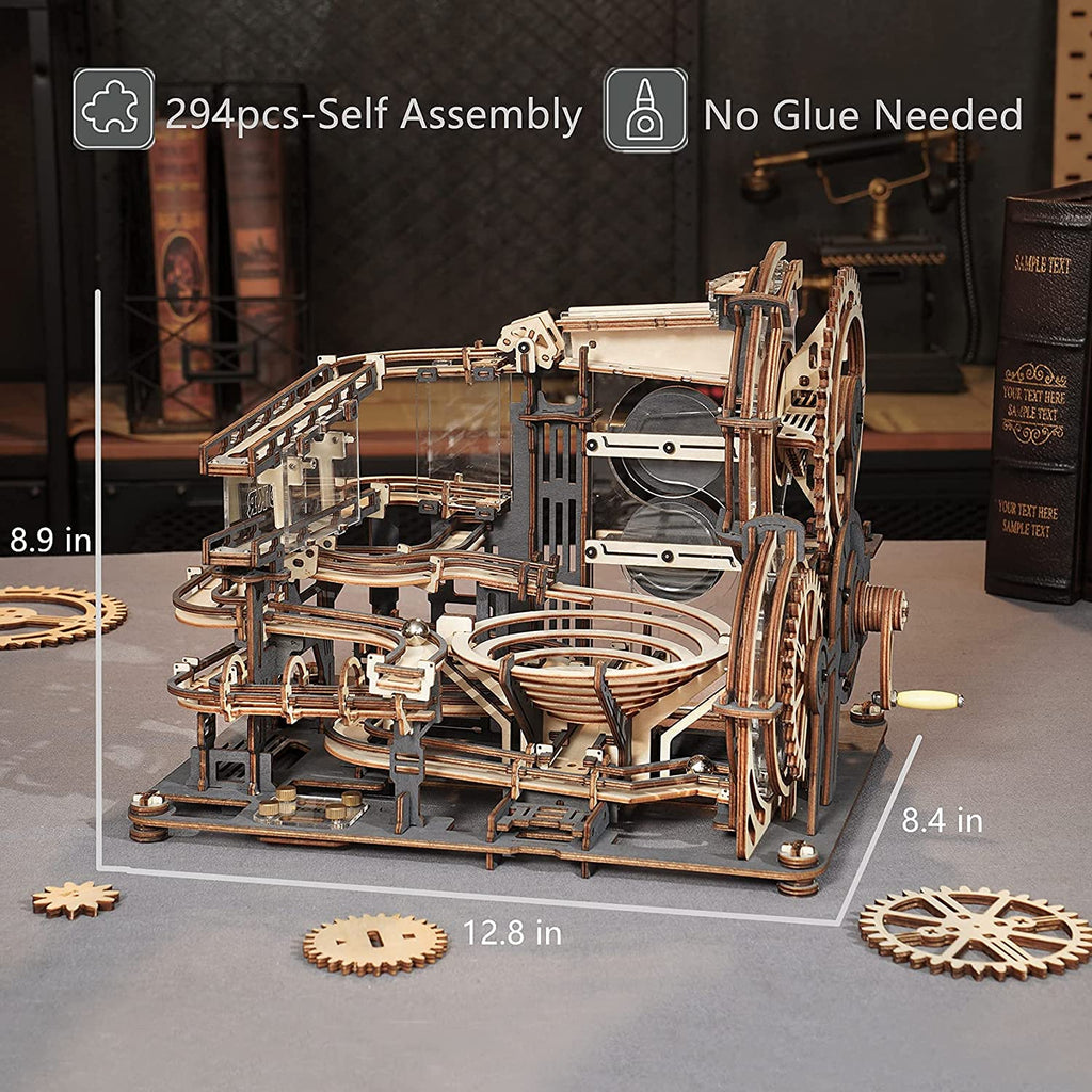 Robotime ROKR Marble Night City, jeu de puzzle en bois 3D, modèle de roue à eau à assembler, jouet pour enfants, cadeau d'anniversaire