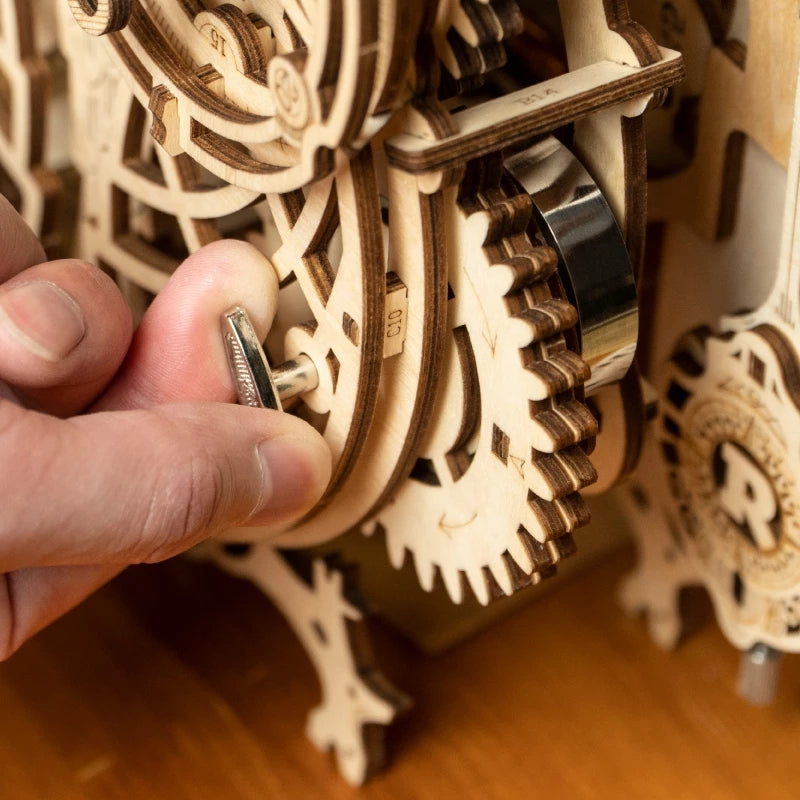 Robotime Rokr Jouets créatifs à monter soi-même Horloge hibou 3D en bois Kit de construction pour enfants Cadeaux de Noël Décoration intérieure LK503