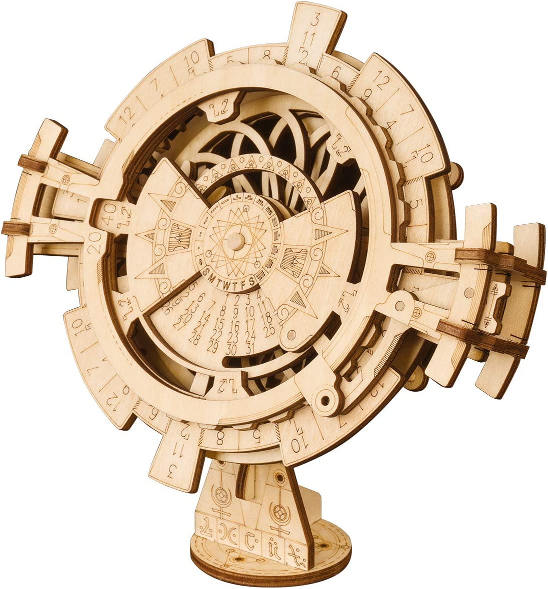 ROKR Puzzle 3D en bois à monter soi-même, calendrier perpétuel, jouet pour enfants.
