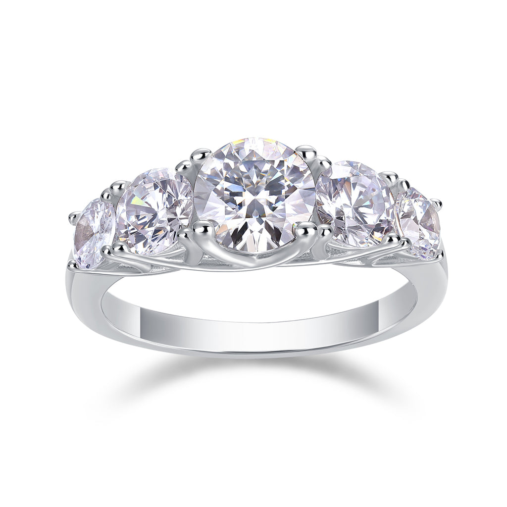 Bagues de luxe en diamant et en argent avec moissanite