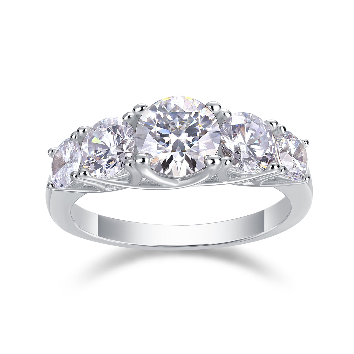 Bagues de luxe en diamant et en argent avec moissanite