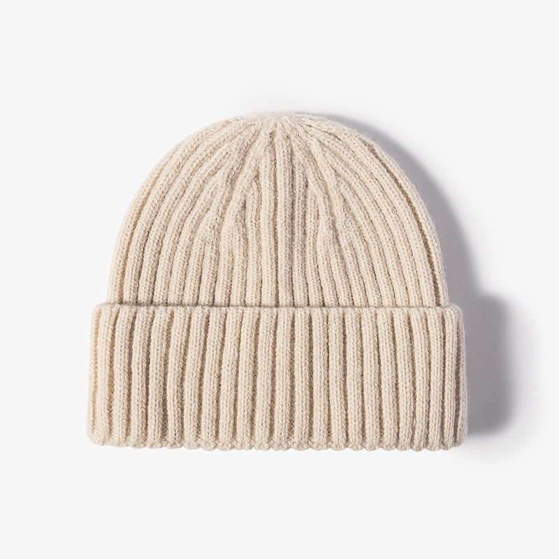 Bonnet de pêcheur court à revers tricoté pour homme et femme, chaud pour l'hiver