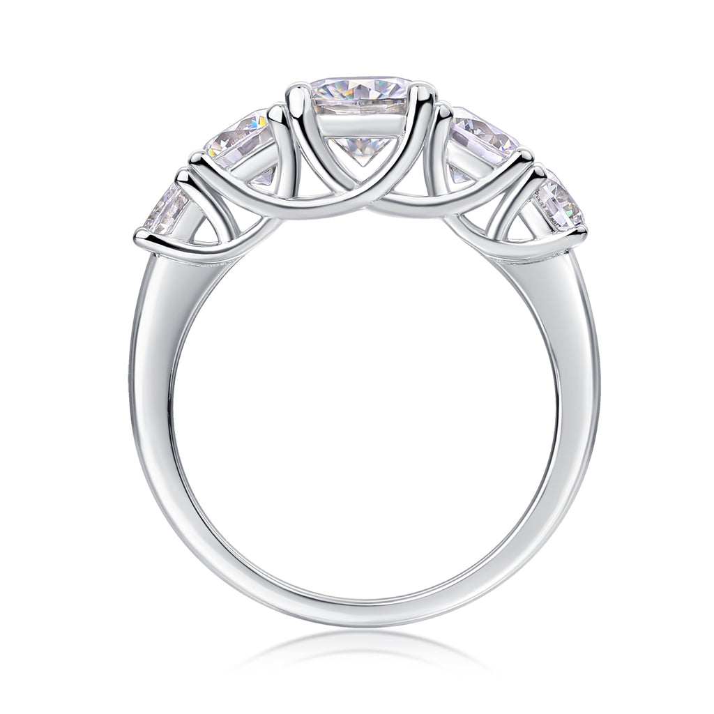 Bagues de luxe en diamant et en argent avec moissanite