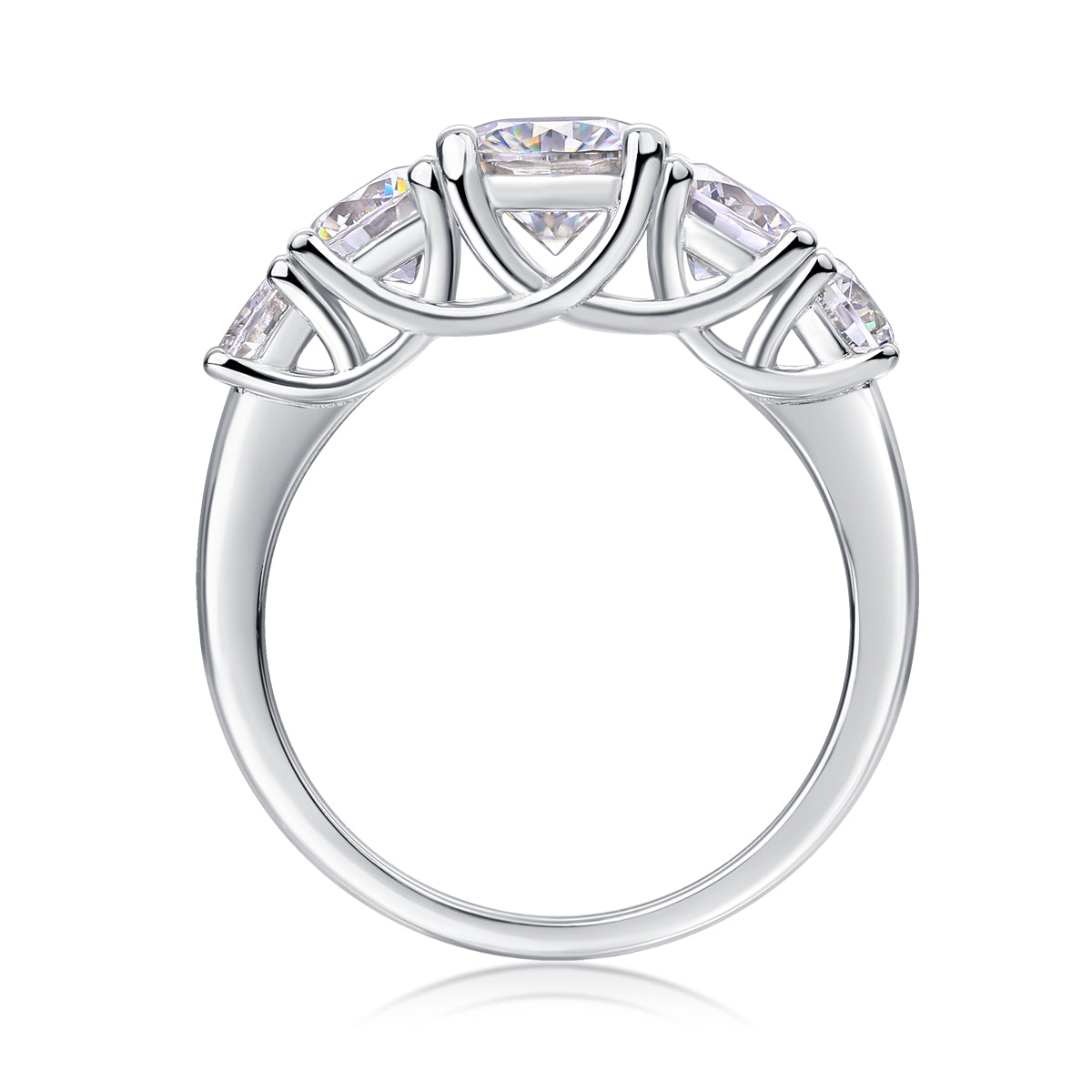 Bagues de luxe en diamant et en argent avec moissanite