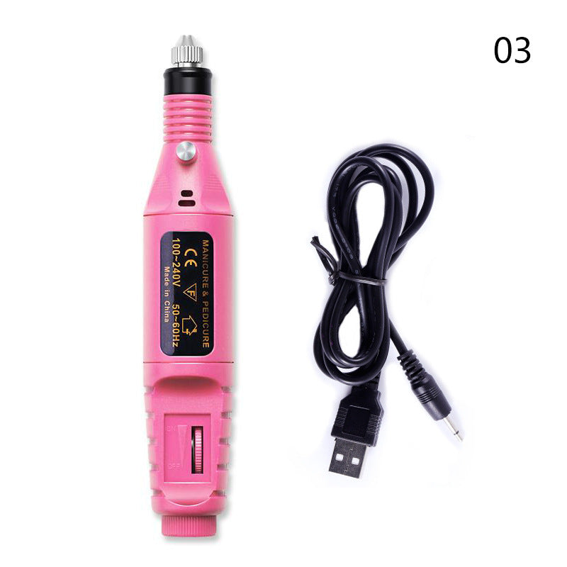 Machine de manucure électrique pour ongles, kit de manucure avec charge USB, fraise et outil de pédicure.