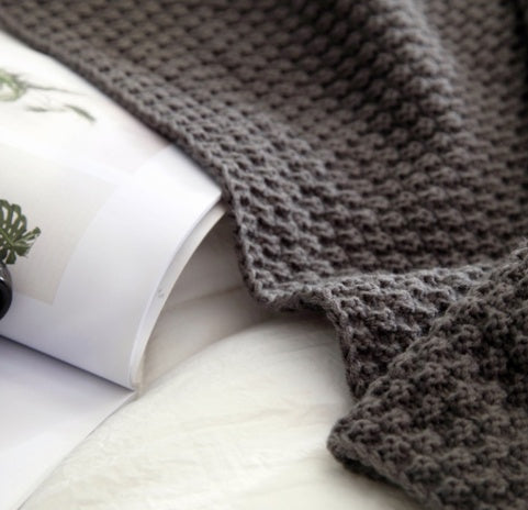Couverture nordique à franges acrylique – Châle et plaid canapé