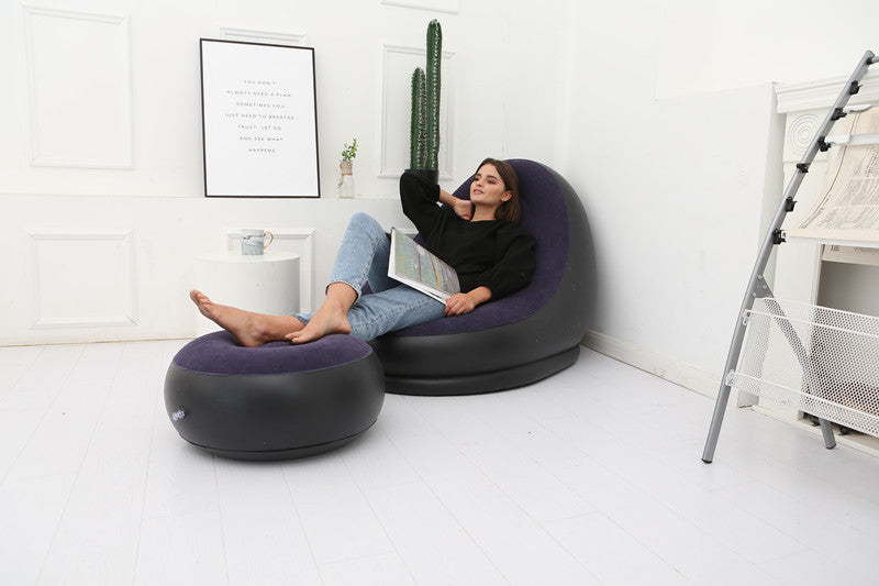 Pouf paresseux avec canapé-lit gonflable