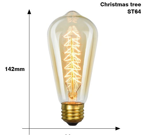 Ampoule Edison E27 220V 40W ST64 A19 T45 G80 G95 G125 Ampoule à filament incandescent Style rétro