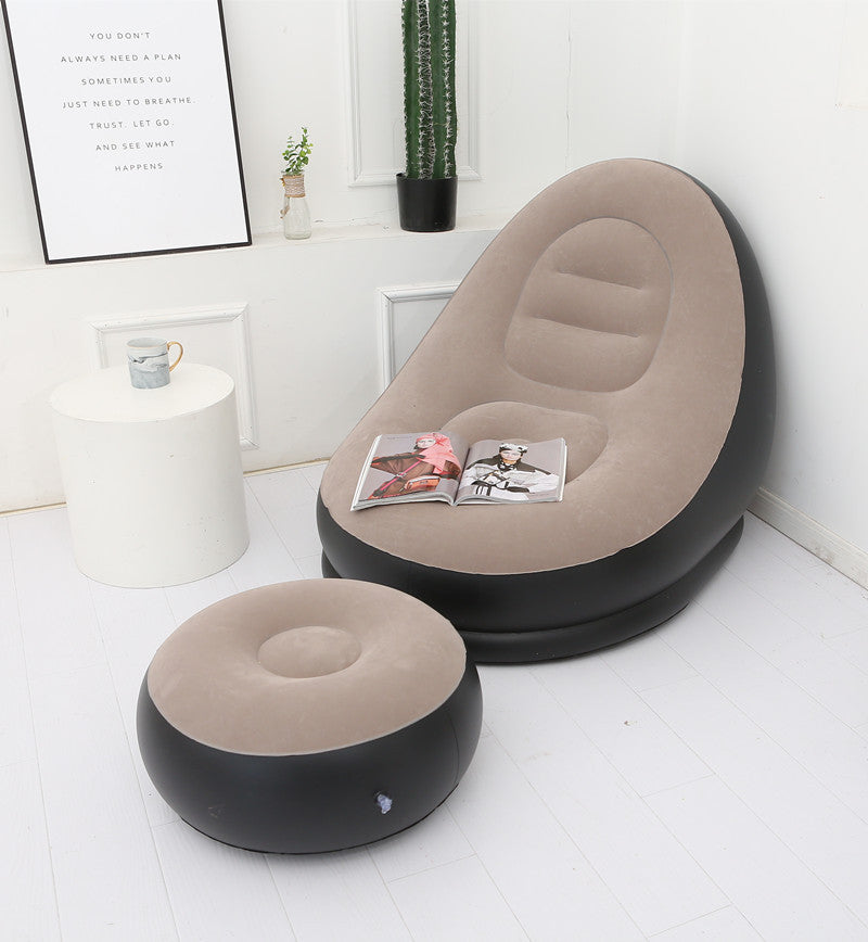 Pouf paresseux avec canapé-lit gonflable