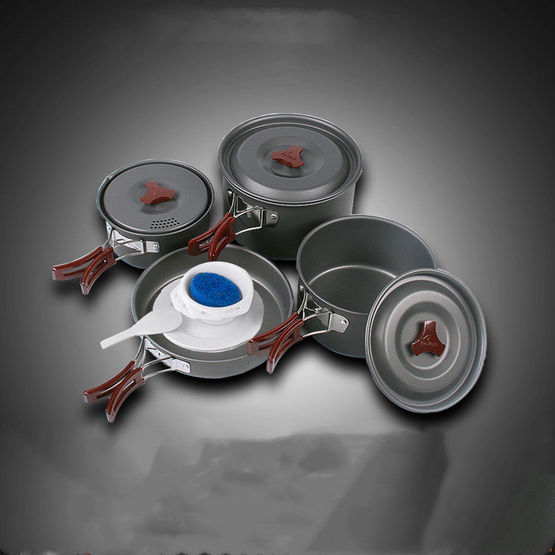 Ensemble de cuisine de pique-nique, ensemble de casseroles de camping, casserole de camping