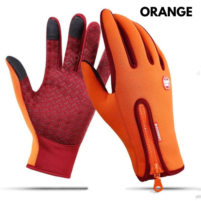 Gants d'hiver tactiles pour la moto, imperméables et doublés polaire, compatibles avec écrans tactiles et adaptés au sport.