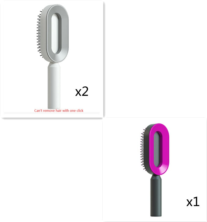Brosse à cheveux autonettoyante pour femmes, nettoyage en une seule étape, anti-chute de cheveux, massage du cuir chevelu par airbag, peigne antistatique.