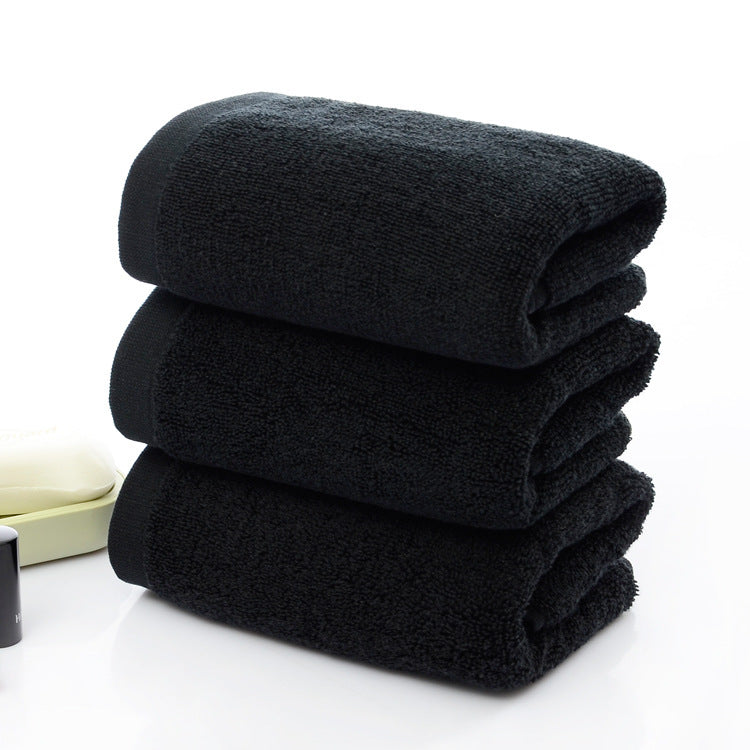 21 brins de serviettes en coton noir