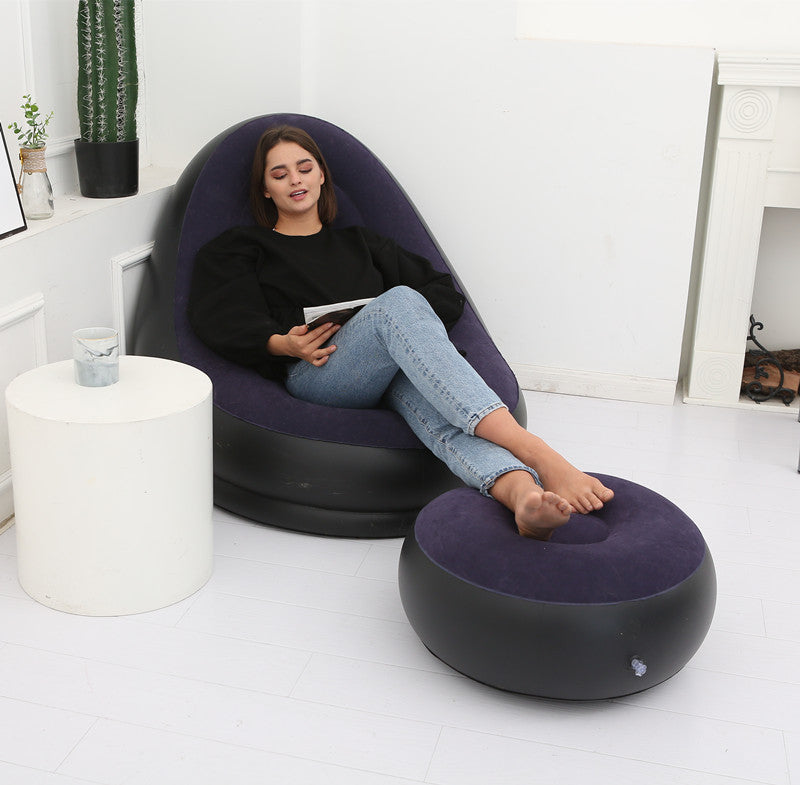 Pouf paresseux avec canapé-lit gonflable