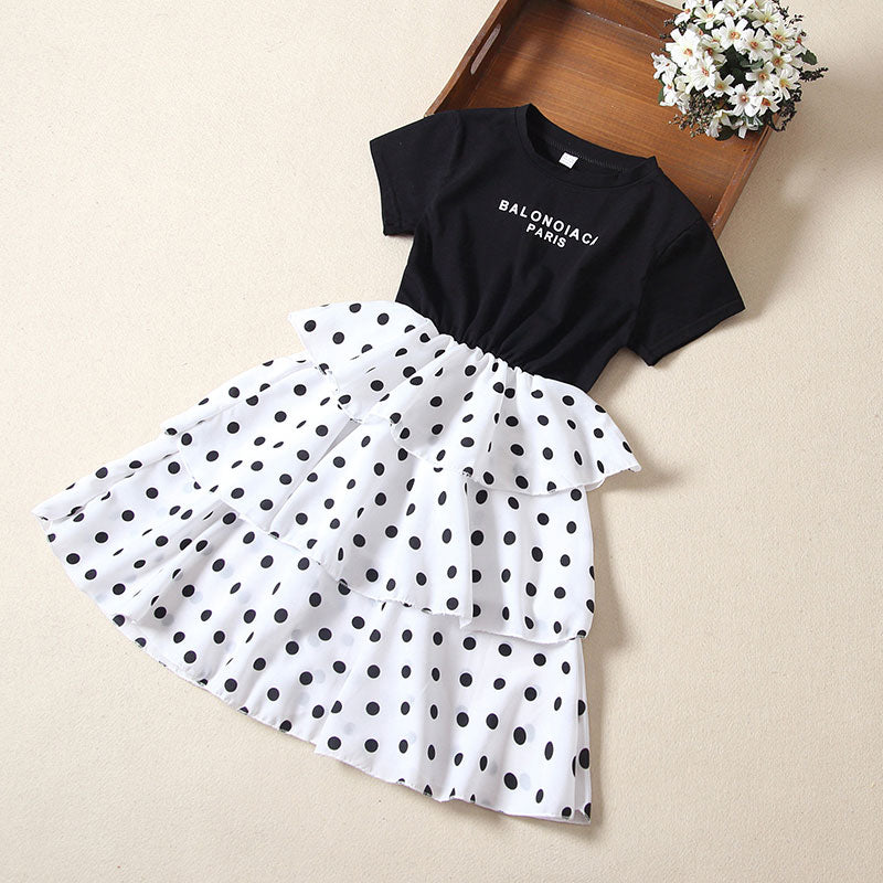Robe d'été style étranger pour bébé fille à manches courtes