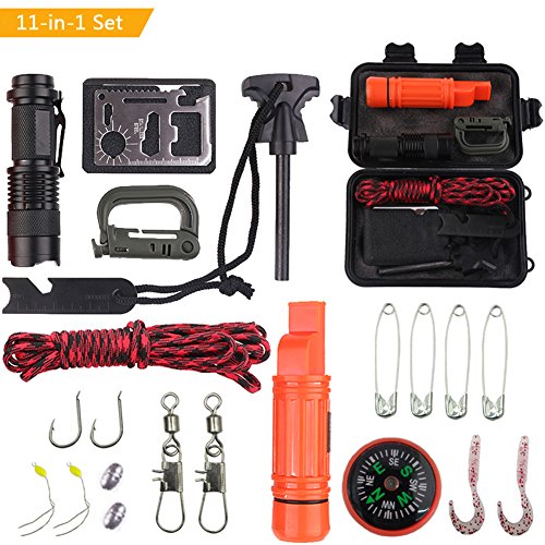 Kit de survie SOS pour voyages en plein air, trousse de premiers secours multifonctionnelle pour la pêche, accessoires de pêche