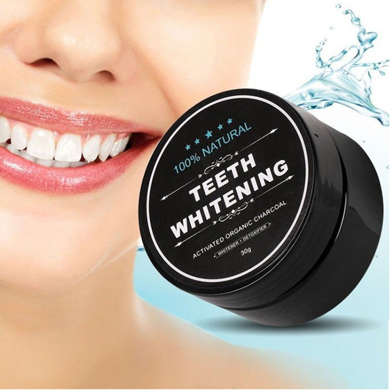 Poudre de charbon pour le blanchiment des dents, charbon actif de noix de coco, poudre de charbon pour le blanchiment des dents, hygiène buccale