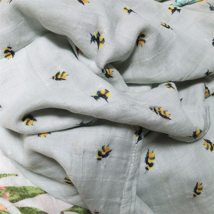 Couverture d'emmaillotage pour bébé en coton biologique naturel