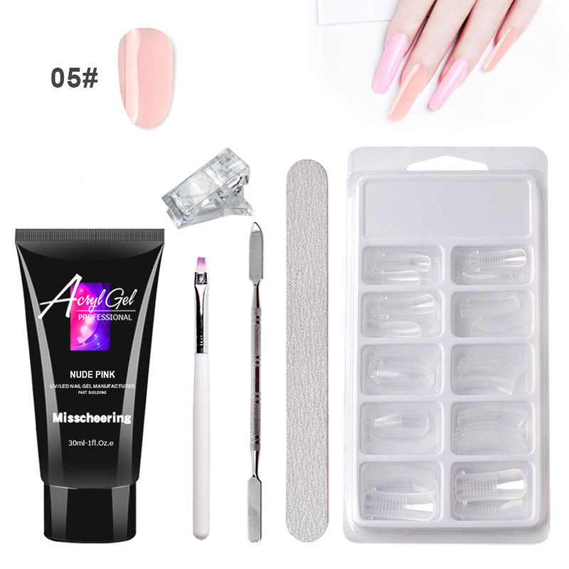 Extension d'ongles en gel sans douleur, sans support papier, kit de gel cristal indolore Quick Model