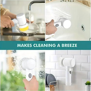 Brosse de Nettoyage Électrique Rotative Rechargeable USB - Sans Fil