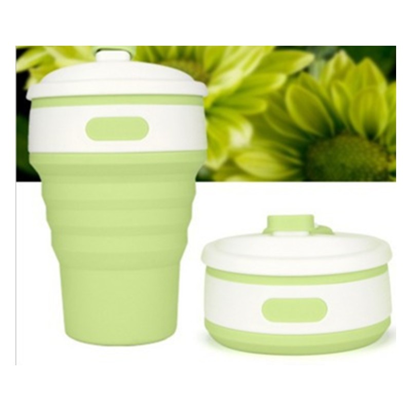 Tasses à café pliables de voyage en silicone, sans BPA, de qualité alimentaire, pour thé et café.