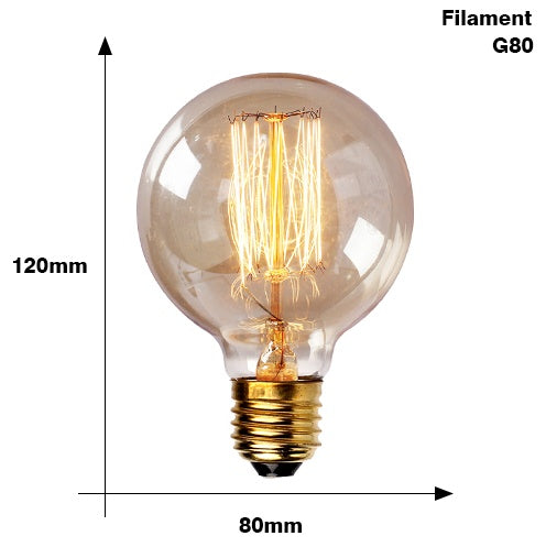 Ampoule Edison E27 220V 40W ST64 A19 T45 G80 G95 G125 Ampoule à filament incandescent Style rétro