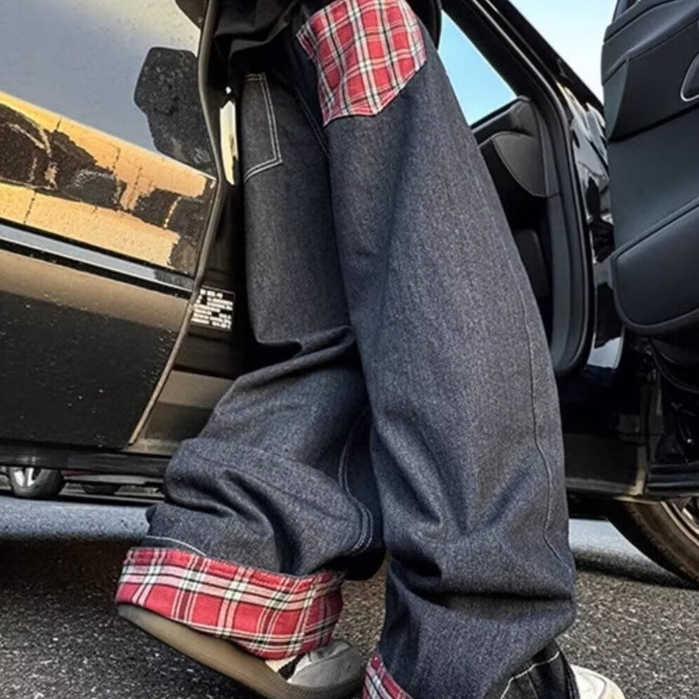 Jeans d'été pour hommes, coupe droite et fine, avec coutures recourbées