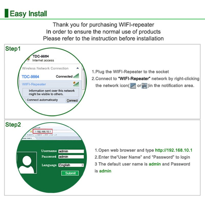 Répéteur Wi-Fi Amplificateur de signal Wi-Fi