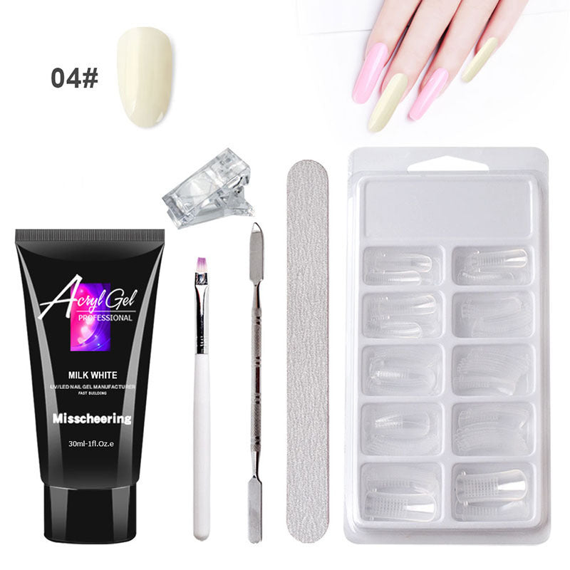Extension d'ongles en gel sans douleur, sans support papier, kit de gel cristal indolore Quick Model