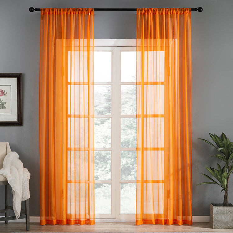 Rideau voilage coton lin moderne uni – Salon et chambre