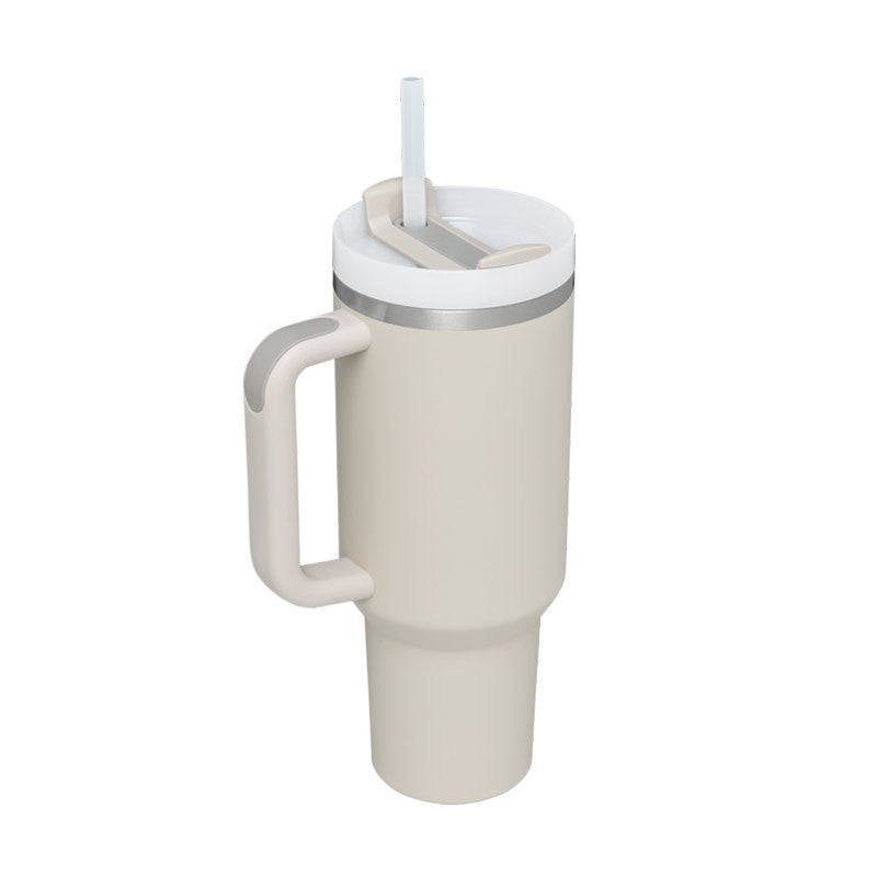 Gobelet isotherme 1,2 L avec anse et paille – Acier inoxydable anti-fuites