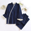Ensemble kimono Hanfu pour homme en gaze de coton pur