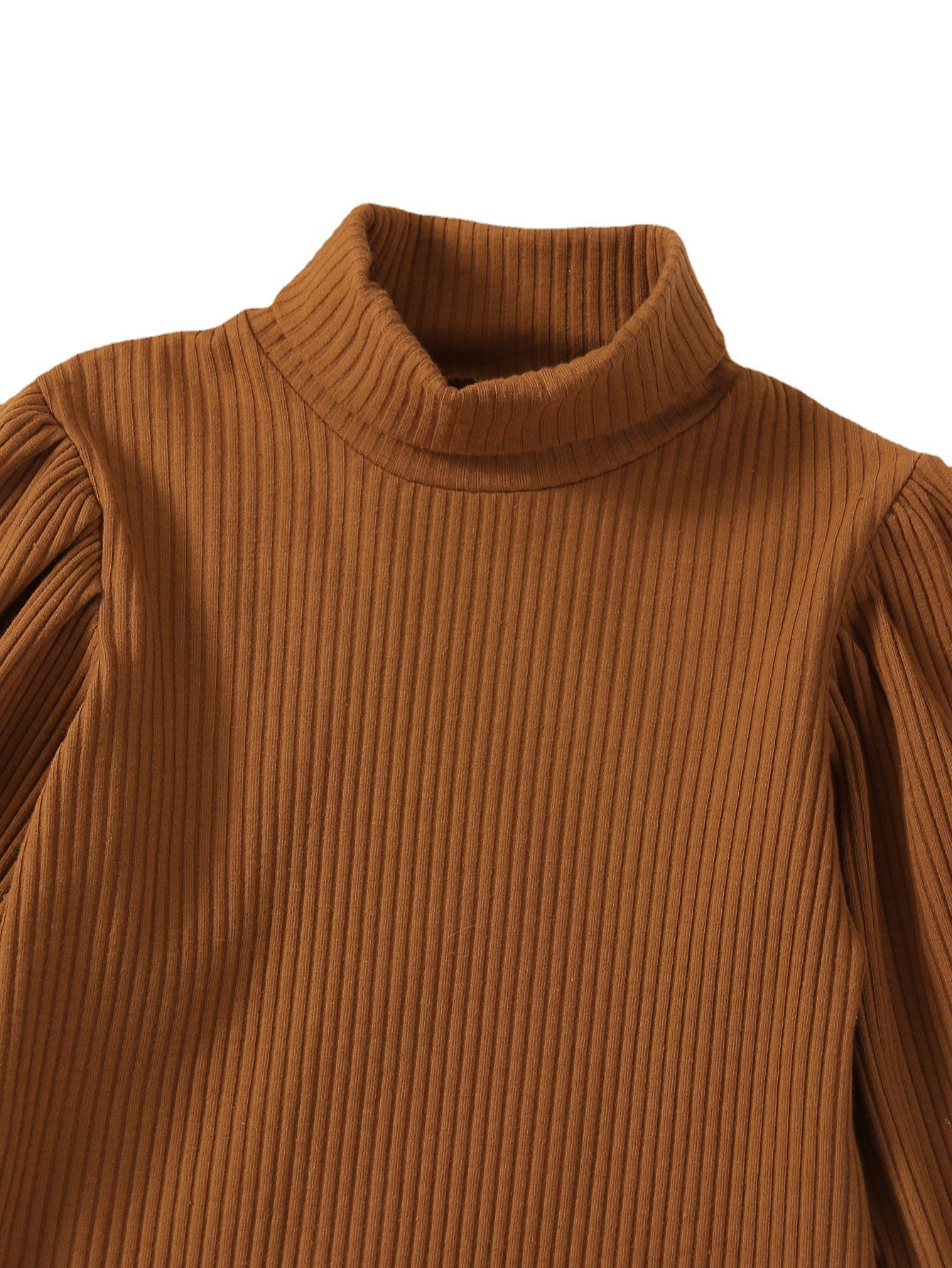 Ensemble jupe marron en coton uni